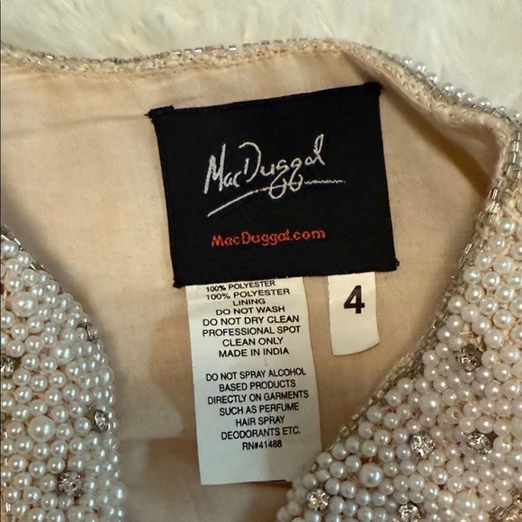Mac Duggal Pearl and Crystal Embellished Garment - Picture 2 of 5